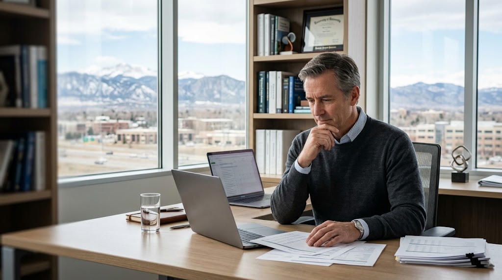 Raytheon aerospace professional reviewing retirement planning in Colorado